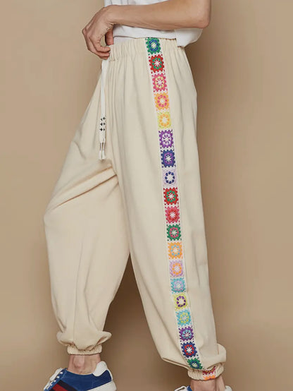 Cream Rainbow Joggers