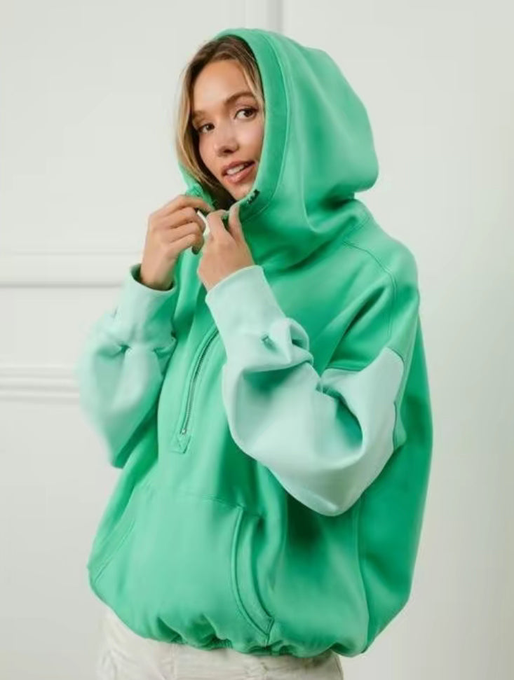 Colorblock elastic hem