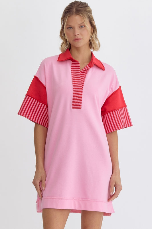 Colorblock T-shirt Dress