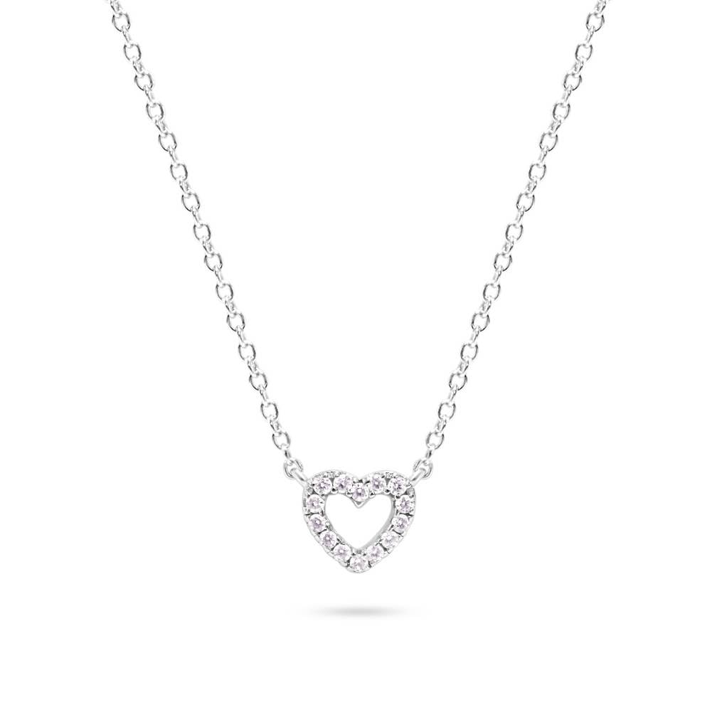 Mini Pave Heart Necklace
