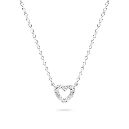 Mini Pave Heart Necklace