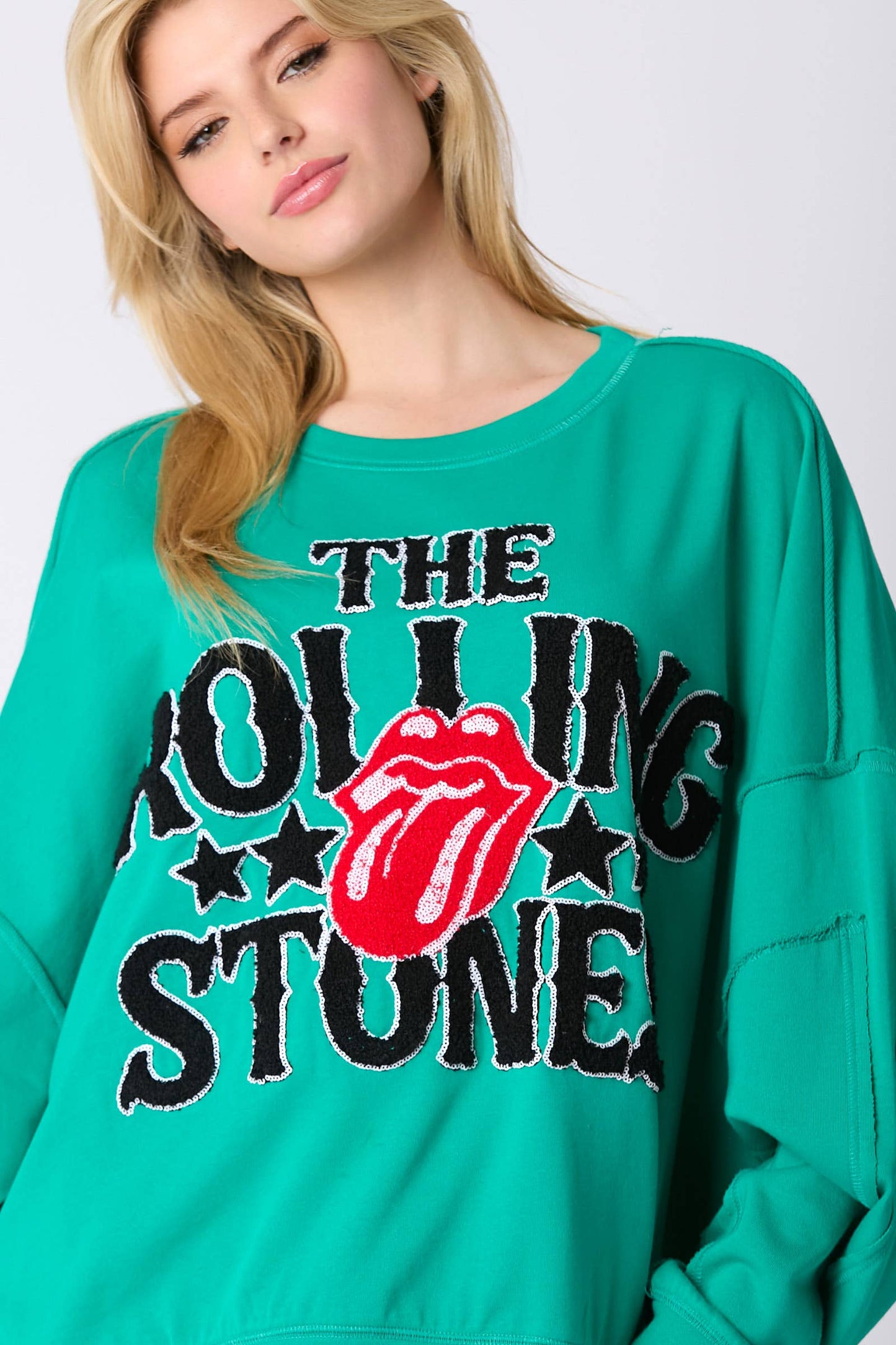 Rolling Stones Embroidery Sweatshirt