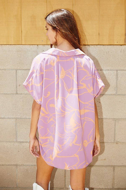 Dolman Sleeve Oversized Shirt (Lavender)