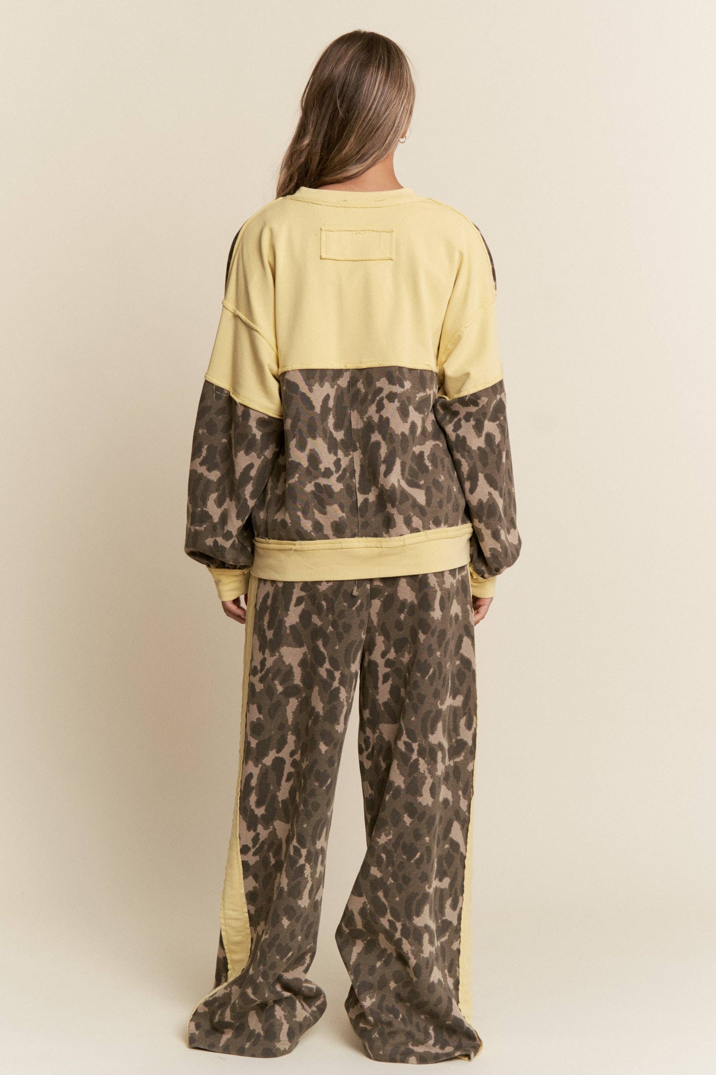 Leopard & Butter yellow  Sweater Top