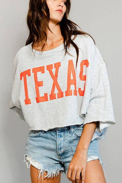 TEXAS Graphic Oversized Top