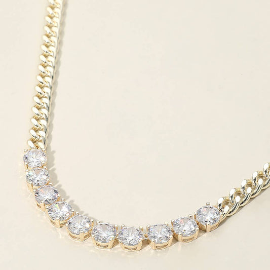 Bold & Brilliant 14K Gold Plated Necklace