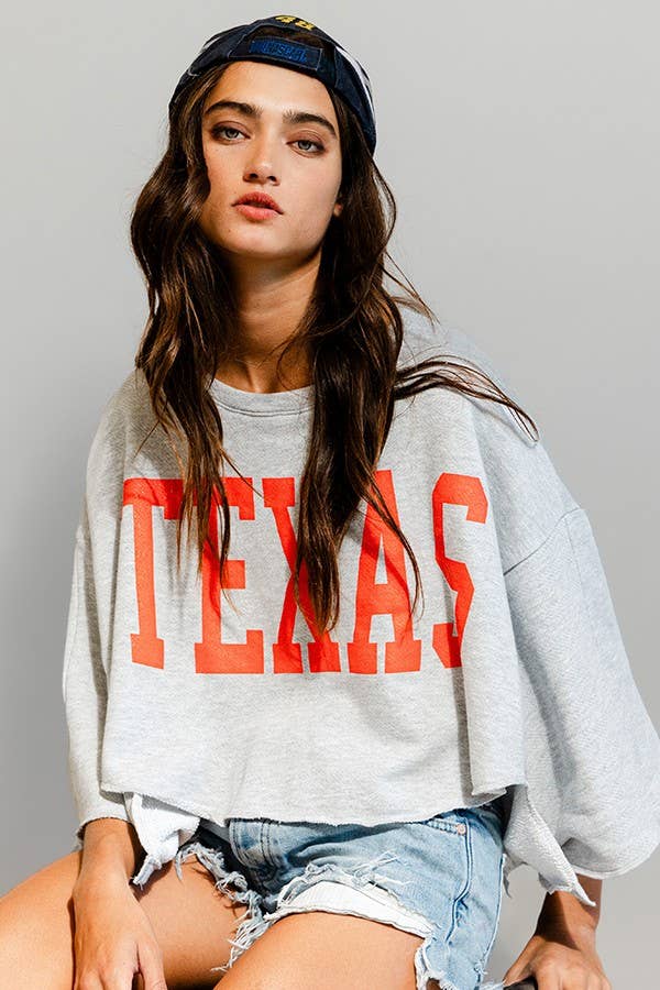 TEXAS Graphic Oversized Top