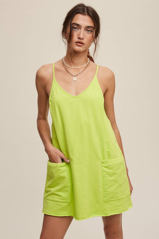 Relaxed Tank Dress with Built-In Romper Lining