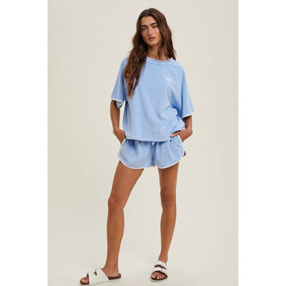 TERRY TOP AND SHORTS SET