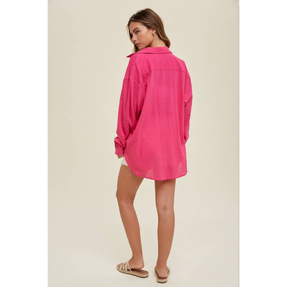 COVER-UP SHIRT WITH SIDE SLITS