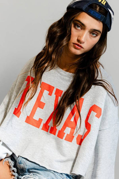 TEXAS Graphic Oversized Top