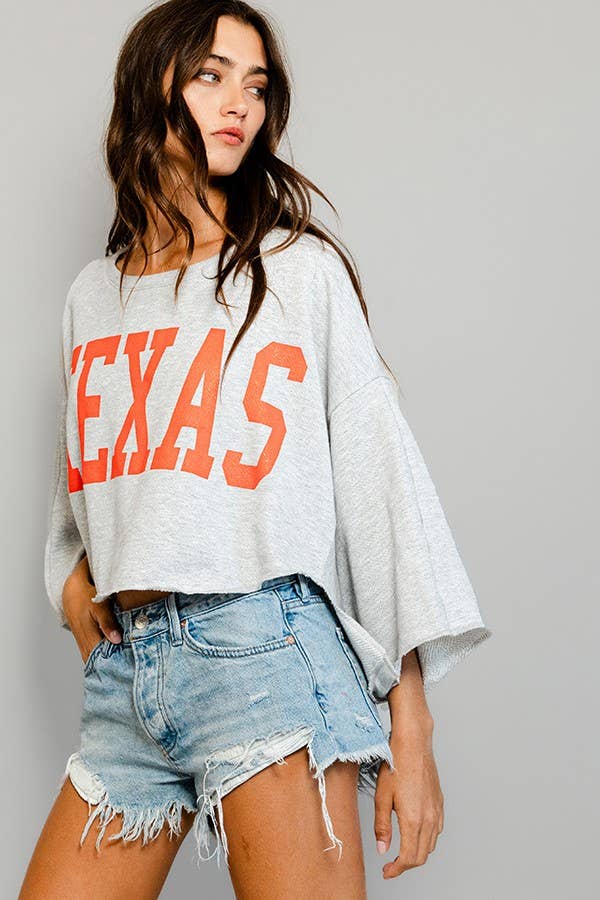 TEXAS Graphic Oversized Top