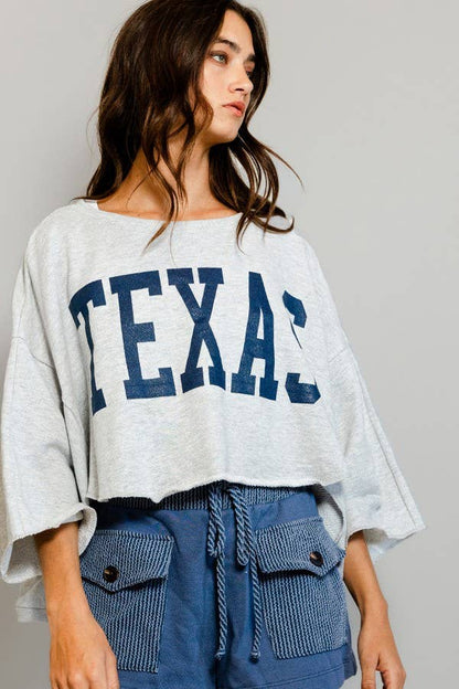 TEXAS Graphic Oversized Top