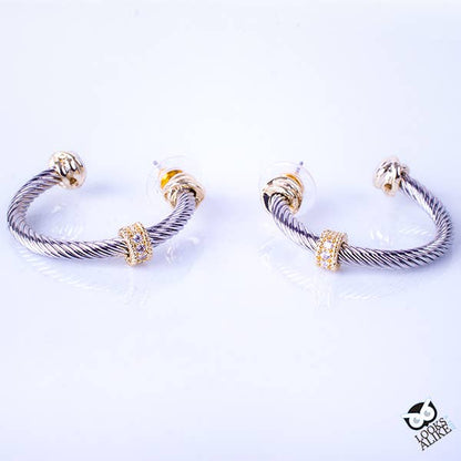 Cable Station Hoop Earrings