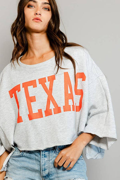 TEXAS Graphic Oversized Top