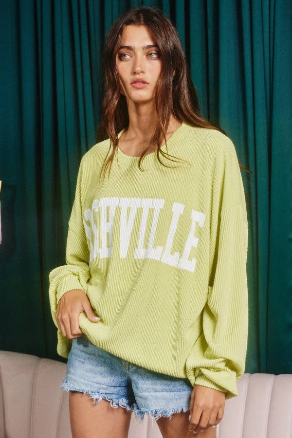 'NASHIVILLE' Oversize Graphic Sweatshirt