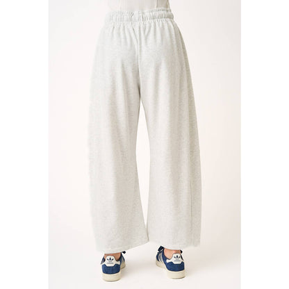 Cecilia COTTON FRENCH TERRY PULL-ON BARREL LEG PANTS