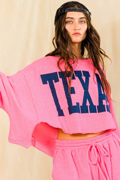 TEXAS Graphic Oversized Top