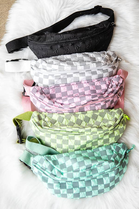 Checkered Crossbody Fanny Pack/Bum Bag