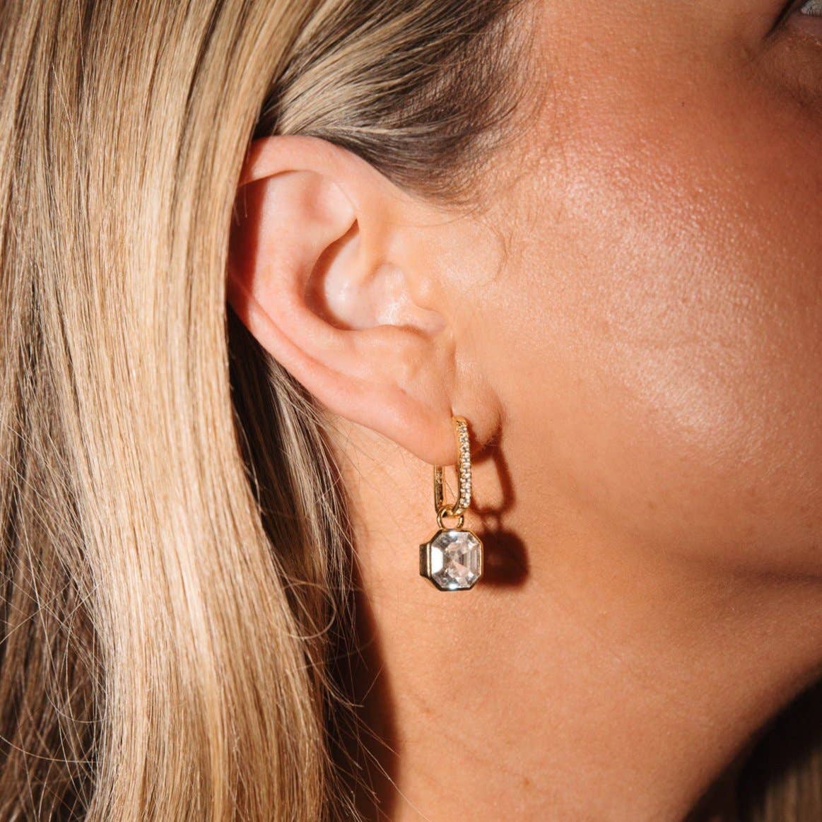 Luxe Asscher Hoops