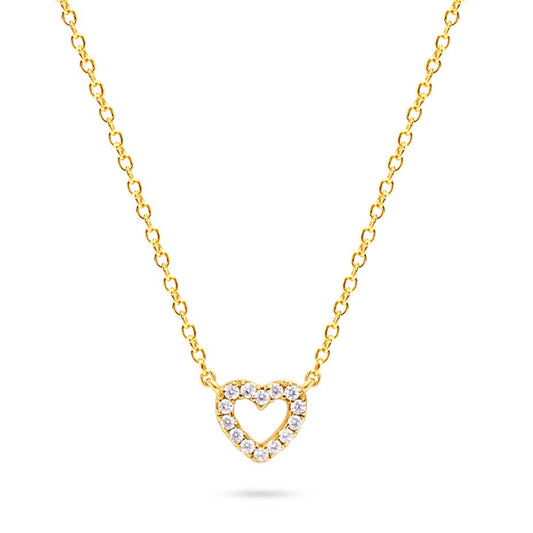 Mini Pave Heart Necklace