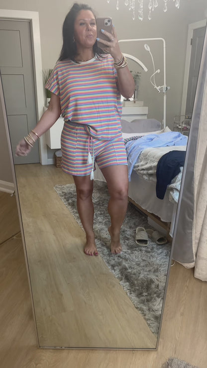 Rainbow Shorts Set